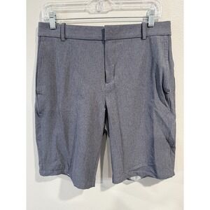 Nike Flex Hybrid Golf Shorts Mens Medium Gray Flat Front Swoosh Logo Performance